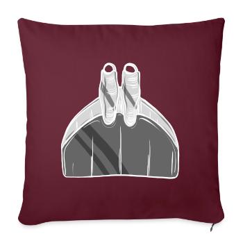monofin freediving finswimming freediving - Sofa pillowcase 17,3'' x 17,3'' (45 x 45 cm) - burgundy - Front