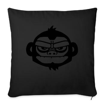 monkey vintage gorilla bored fun ape skull style - Sofa pillowcase 17,3'' x 17,3'' (45 x 45 cm) - black - Front