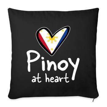 Philippines Filipino Pinoy love heart gift - Sofa pillowcase 17,3'' x 17,3'' (45 x 45 cm) - black - Front