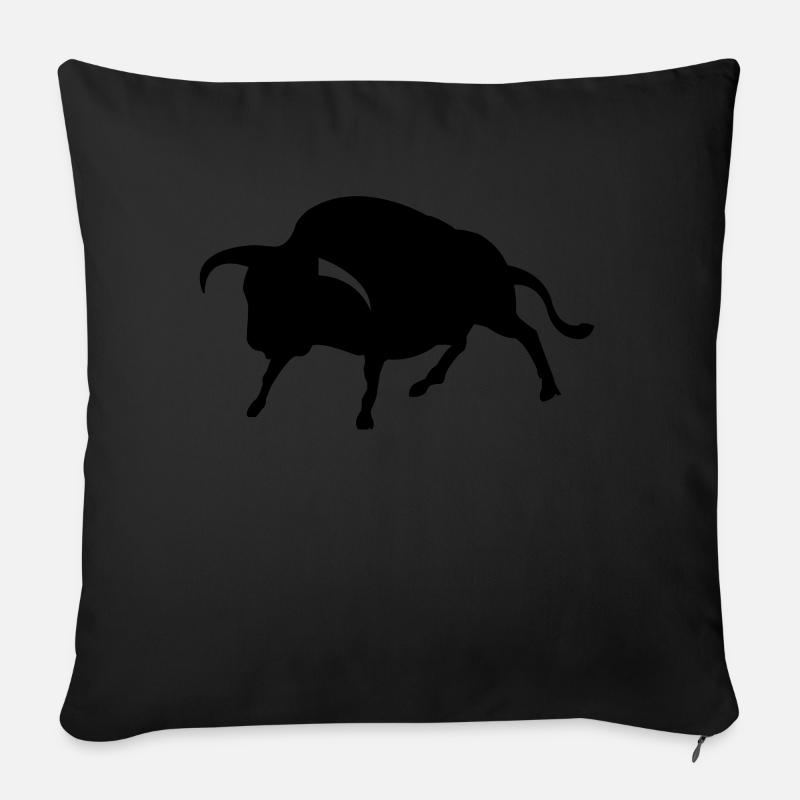 stier - Sofakissenbezug 45 x 45 cm - Schwarz