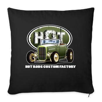 Hot rod - Sofa pillowcase 17,3'' x 17,3'' (45 x 45 cm) - black - Front