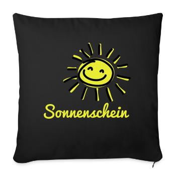 Sonnenschein - Sofakissenbezug 45 x 45 cm - Schwarz - Vorne