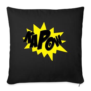 kapow - Sofakissenbezug 45 x 45 cm - Schwarz - Vorne