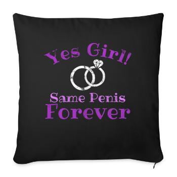Bachelorette Party Bride Penis Gift JGA - Sofa pillowcase 17,3'' x 17,3'' (45 x 45 cm) - black - Front