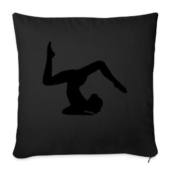turnerin handstand bodenturnen kunstturnen - Sofakissenbezug 45 x 45 cm - Schwarz - Vorne