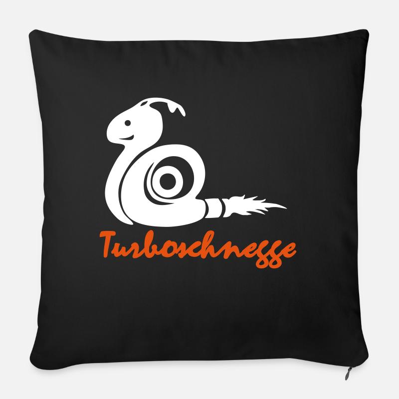 Turboschnecke - Sofakissenbezug 45 x 45 cm - Schwarz