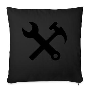 handwerker - Sofakissenbezug 45 x 45 cm - Schwarz - Vorne