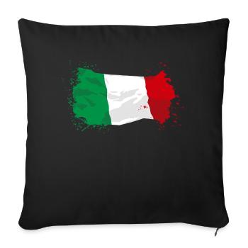 Italy Flag - Sofakissenbezug 45 x 45 cm - Schwarz - Vorne