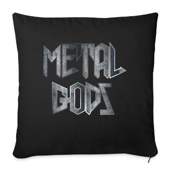 DIEUX MÉTALLIQUES - Housse de coussin décorative 45 x 45 cm - noir - Devant