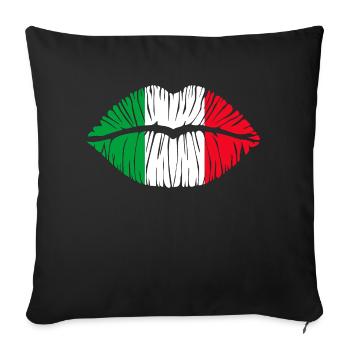 Kuss Italien - Sofakissenbezug 45 x 45 cm - Schwarz - Vorne