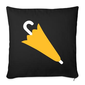 umbrella - Sofa pillowcase 17,3'' x 17,3'' (45 x 45 cm) - black - Front