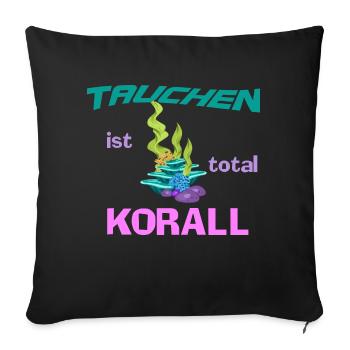 plongée - Housse de coussin décorative 45 x 45 cm - noir - Devant
