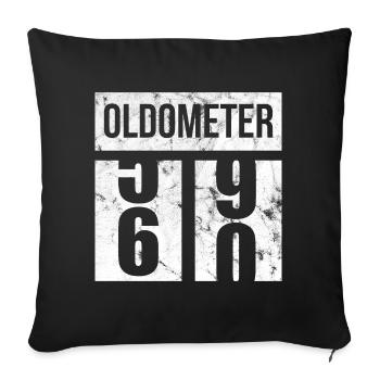 60 Oldometer 60. Geburtstagsgeschenkidee - Sofakissenbezug 45 x 45 cm - Schwarz - Vorne
