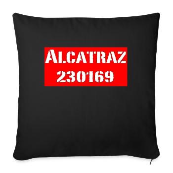 Alcatraz 1 2 3 prison Alcatraz Penitentiary - Jail - Sofa pillowcase 17,3'' x 17,3'' (45 x 45 cm) - black - Front