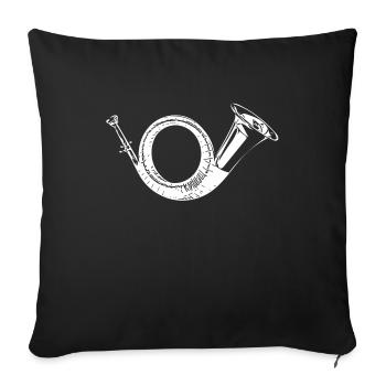 Bugle - Sofa pillowcase 17,3'' x 17,3'' (45 x 45 cm) - black - Front