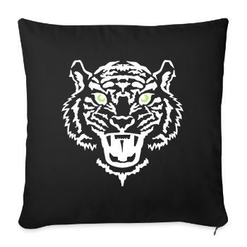 Tiger - Sofakissenbezug 45 x 45 cm - Schwarz - Vorne