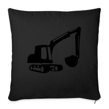 bagger_001 - Sofakissenbezug 45 x 45 cm - Schwarz - Vorne