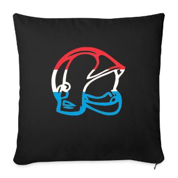 Firefighters helmet Luxembourg - Sofa pillowcase 17,3'' x 17,3'' (45 x 45 cm) - black - Front