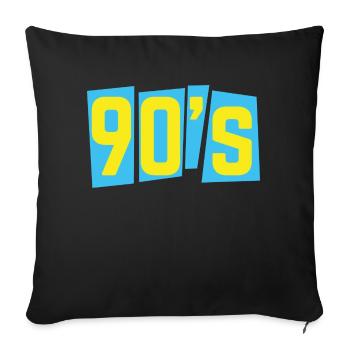 90s nineties 90s old school - Sofa pillowcase 17,3'' x 17,3'' (45 x 45 cm) - black - Front