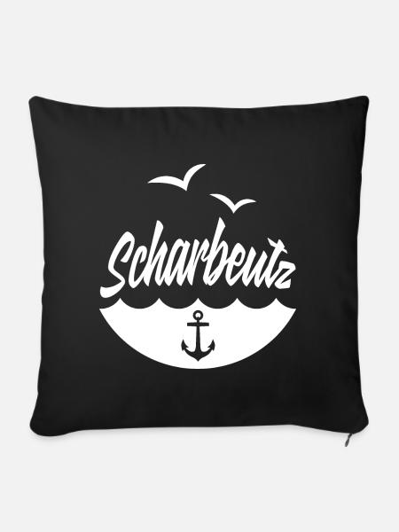 SCHARBEUTZ OSTSEE KÜSTE - Sofakissenbezug 45 x 45 cm - Schwarz
