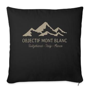 Objectif Mont Blanc France - Housse de coussin décorative 45 x 45 cm - noir - Devant