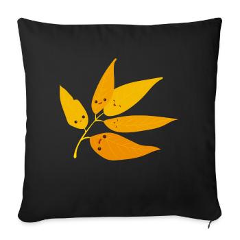 Kawaii de cendre - Housse de coussin décorative 45 x 45 cm - noir - Devant