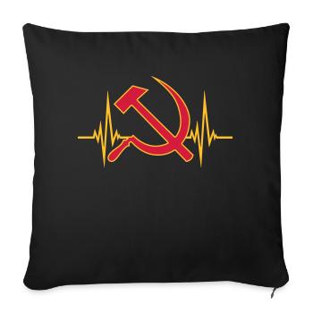 Communisme pulsé - Housse de coussin décorative 45 x 45 cm - noir - Devant