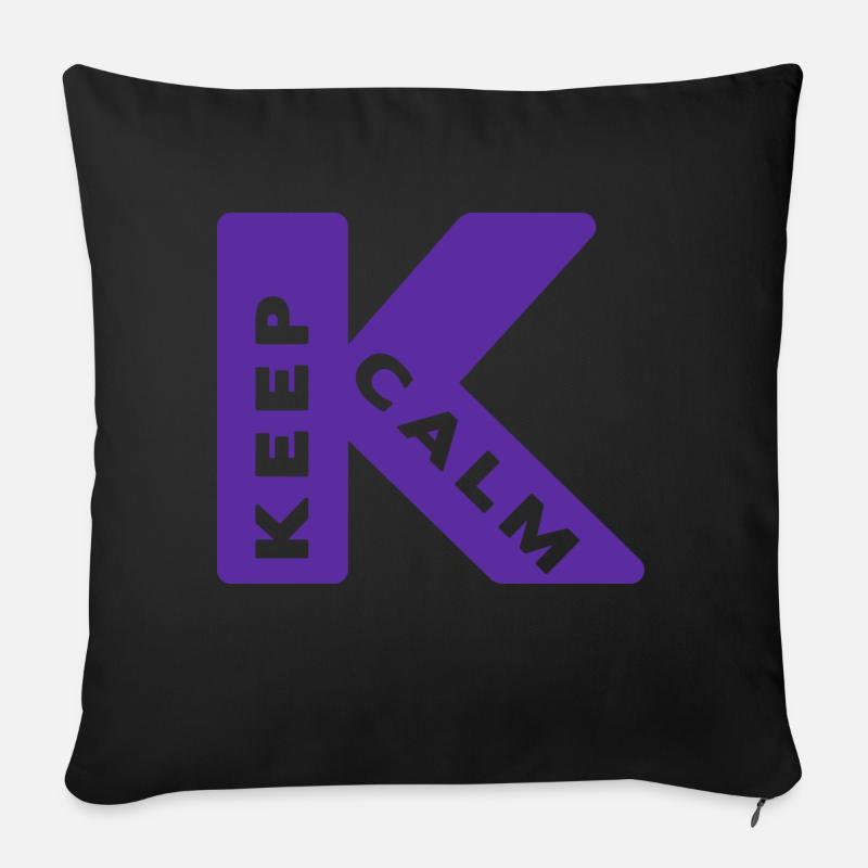 Keep calm - Sofa pillowcase 17,3'' x 17,3'' (45 x 45 cm) - black