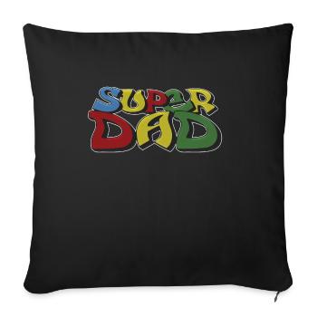 Super DAD - Sofakissenbezug 45 x 45 cm - Schwarz - Vorne