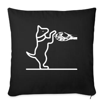 Dog dog - Sofa pillowcase 17,3'' x 17,3'' (45 x 45 cm) - black - Front