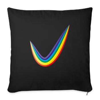 Rainbow Hook - Sofa pillowcase 17,3'' x 17,3'' (45 x 45 cm) - black - Front