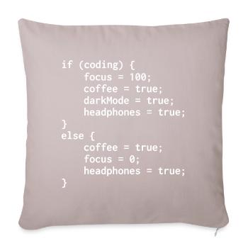Code programmeur d’autres - Housse de coussin décorative 45 x 45 cm - taupe clair - Devant