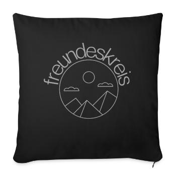 Friends of Mountains Minimalist - Sofa pillowcase 17,3'' x 17,3'' (45 x 45 cm) - black - Front