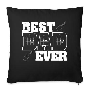 Best Dad Ever Guitar Chords Musician Funny Fathers - Sofa pillowcase 17,3'' x 17,3'' (45 x 45 cm) - black - Front