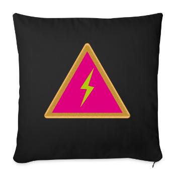 High voltage - Sofa pillowcase 17,3'' x 17,3'' (45 x 45 cm) - black - Front