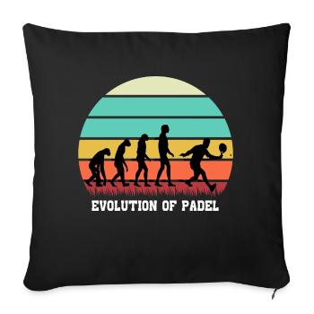 Evolution Padel Design for all paddle - Sofa pillowcase 17,3'' x 17,3'' (45 x 45 cm) - black - Front