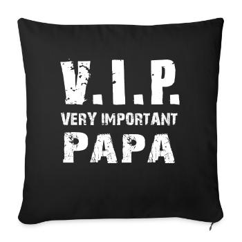 Proud dad daughter father son gift saying - Sofa pillowcase 17,3'' x 17,3'' (45 x 45 cm) - black - Front