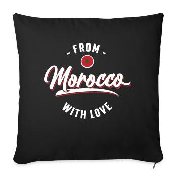 From Morocco with love - Housse de coussin décorative 45 x 45 cm - noir - Devant