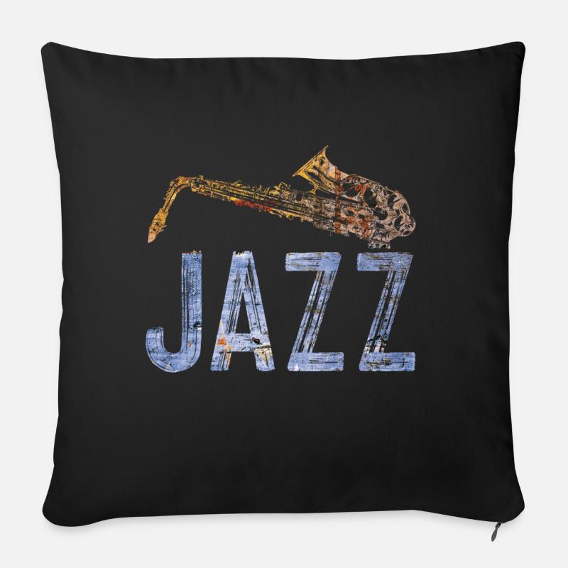 Jazz - Sofakissenbezug 45 x 45 cm - Schwarz