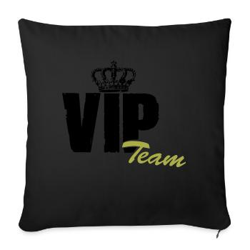 vip team - Housse de coussin décorative 45 x 45 cm - noir - Devant