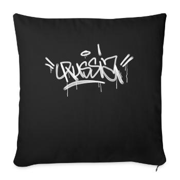 Russia Graffiti Jour Russie - Housse de coussin décorative 45 x 45 cm - noir - Devant