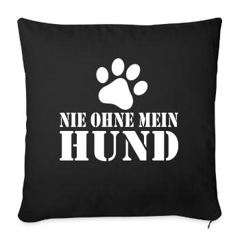 Dog dog - Sofa pillowcase 17,3'' x 17,3'' (45 x 45 cm) - black - Front