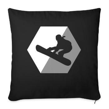 Snowboard Snowboarder - Sofakissenbezug 45 x 45 cm - Schwarz - Vorne