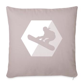 Snowboard Snowboarder - Housse de coussin décorative 45 x 45 cm - taupe clair - Devant