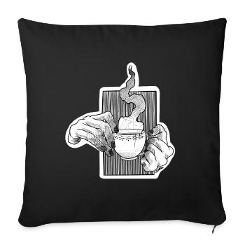Coffee Time - Sofa pillowcase 17,3'' x 17,3'' (45 x 45 cm) - black - Front