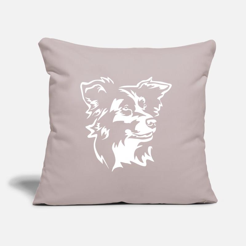 Border Collie Kopf "Black Edition" Sofakissenbezug 45 x 45 cm
