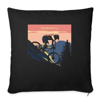 VTT VTT VTT Descente - Housse de coussin décorative 45 x 45 cm - noir - Devant