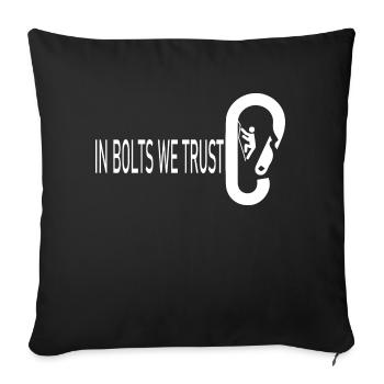 Bouldern Klettern Climbing - Sofakissenbezug 45 x 45 cm - Schwarz - Vorne