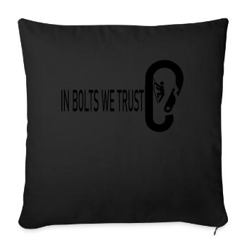 Bouldern Klettern Climbing - Sofakissenbezug 45 x 45 cm - Schwarz - Vorne