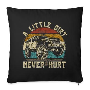 Tout-terrain Véhicule tout-terrain 4x4 à traction intégrale Voiture Rétro - Housse de coussin décorative 45 x 45 cm - noir - Devant